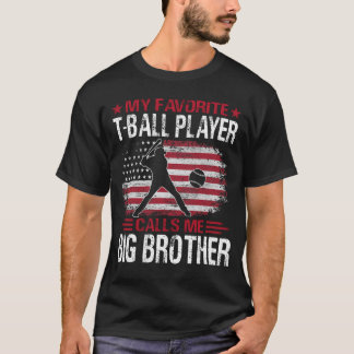 T-shirt Mon Joueur Favori De T-Ball M'Appelle BIG BROTHER
