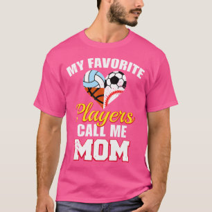 T-shirt Mon Joueur favori Maman Football de base-ball de b