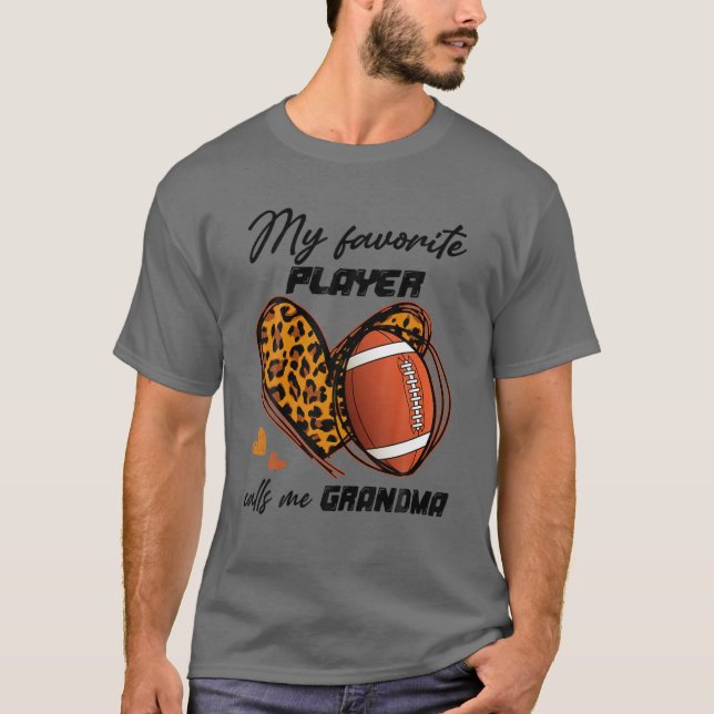 T-shirt Mon Joueur favori m'appelle Grand-mère Football Le (Devant)