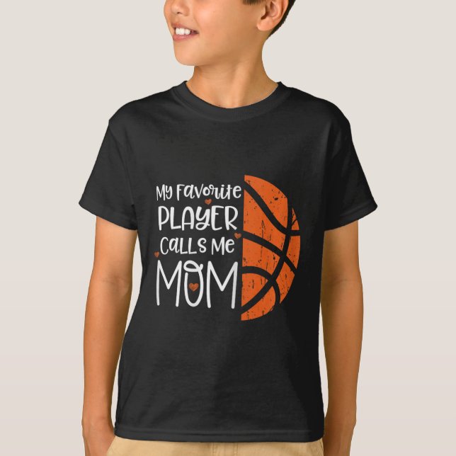 T-shirt Mon Joueur Favori M'Appelle Maman Bysketbyll Cadea (Devant)