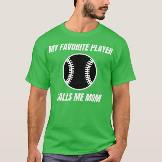 T-shirt Mon Joueur favori m'appelle Maman Design pour Mot