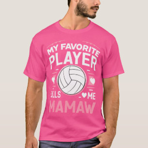 T-shirt Mon Joueur Favori M'Appelle Mamaw Mother'S Day Vol