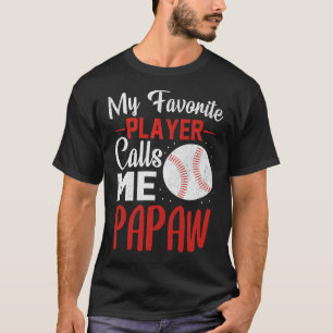 T-shirt Mon Joueur favori m'appelle PAPAW Baseball