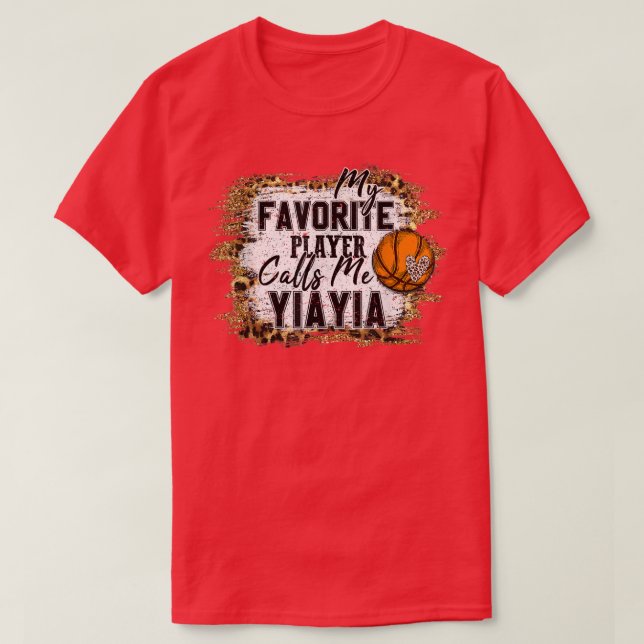 T-shirt Mon Joueur favori m'appelle Yiayia Moth de basket- (Design devant)
