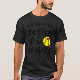 T-shirt Mon Joueur préféré de softball m'appelle grand-mèr