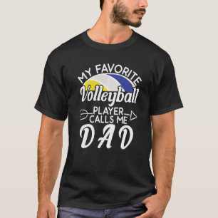 T-shirt Mon Joueur préféré de volley-ball m'appelle Papa P