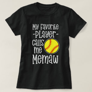 T-shirt Mon joueur préféré m'appelle jeu de base-ball d