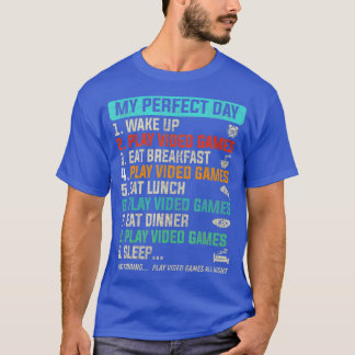 T-shirt Mon Jour Parfait Jeux Vidéo Jeux Drôle Jeu Garçons