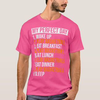 T-shirt Mon Jour Parfait Jouer Basketball Funny Cool Baske