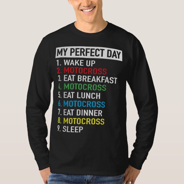 T-shirt Mon jour parfait Motocross Dirtbike Motocross Jour (Devant)