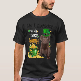 T-shirt Mon Labrador Est Mon Charme Chanceux Mignonne Chie
