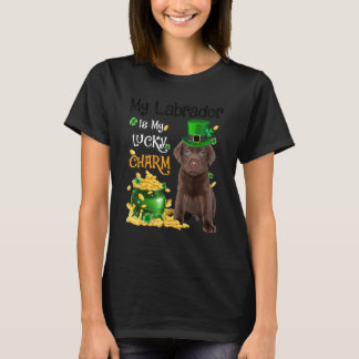 T-shirt Mon Labrador Est Mon Charme Chanceux Mignonne Chie