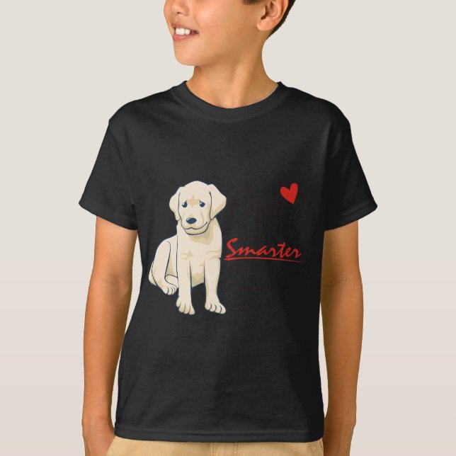 T-shirt Mon labrador retriever est plus futé (Devant)