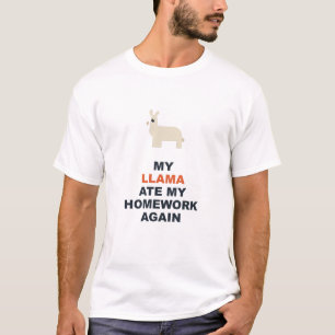 T-shirt Mon lama a encore mangé mes devoirs