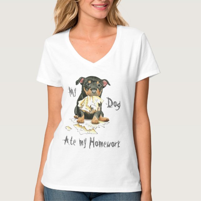 T-shirt Mon Lancashire Heeler a mangé mes devoirs (Devant)