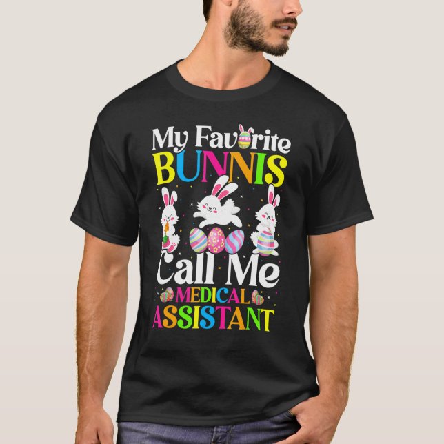 T-shirt Mon Lapin Favori Appelez-moi Assistant Médicale Pâ (Devant)