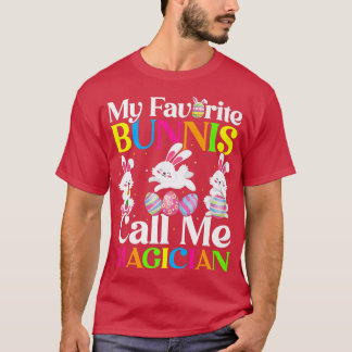 T-shirt Mon Lapin Favori Appelez-Moi Magicien Pâques 