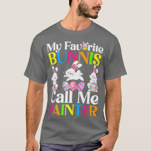 T-shirt Mon Lapin Favori M'Appelle Peintre Pâques 