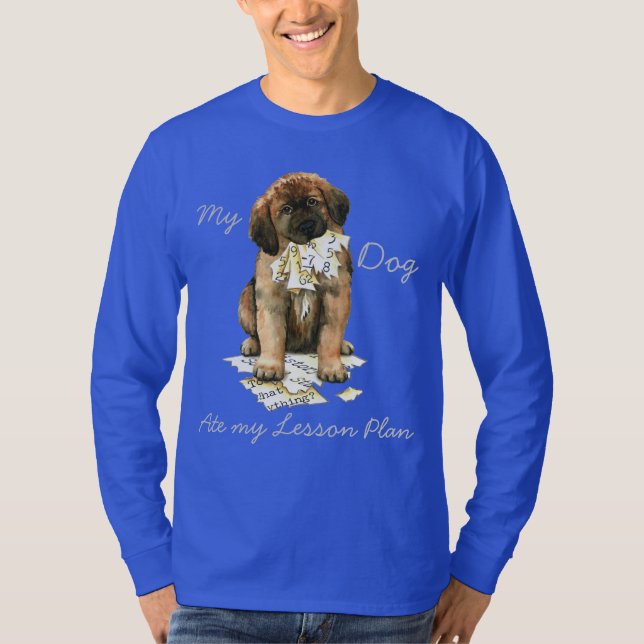 T-shirt Mon Leonberger a mangé mon plan de leçon (Devant)