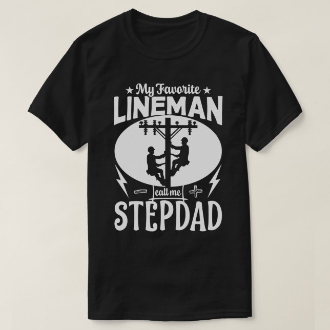 T-shirt Mon Lineman préféré Appelez-moi Fête des pères STE (Design devant)