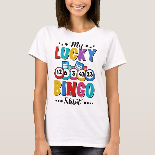 T-shirt Mon Lucky Bingo Chemise Bingo Lover Jeu joueur (Devant)