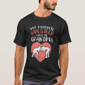 T-shirt Mon lutteur favori m'appelle grand-mère