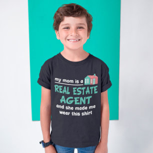 T-shirt Mon maman est un agent immobilier Cadeau m'a fait 