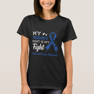 T-shirt Mon Mari Combat Mon Combat Contre Le Cancer Du Col