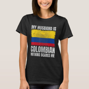 T-shirt Mon mari est colombien pour femme Colombie Colombi