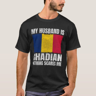 T-shirt Mon mari est le drapeau tchadien de la femme Tchad