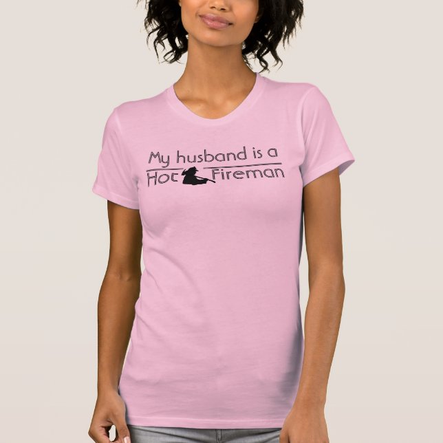 T-shirt Mon mari est un dessus chaud de Speghetti de (Devant)