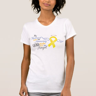T-shirt Mon mari un ange - cancer de la vessie