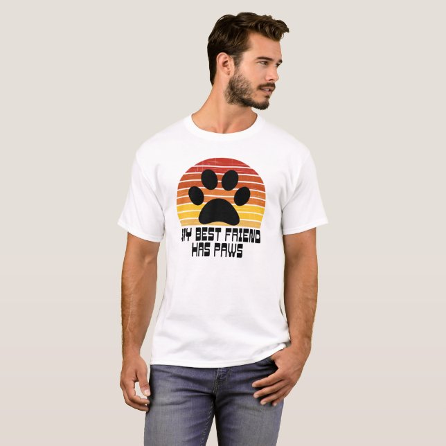 T-shirt Mon meilleur ami a des pattes (Devant entier)