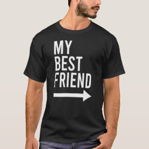 T-shirt Mon Meilleur Ami Avec Flèche Pointeur Bestie Gauch