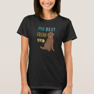 T-shirt Mon Meilleur Ami Est Un Chien Brown Newfie Terre-N