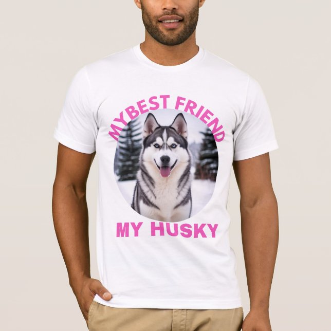 T-shirt Mon meilleur ami - Mon Husky (Devant)