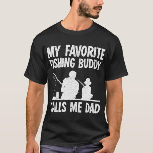 T-shirt Mon meilleur compagnon de pêche m'appelle Papa