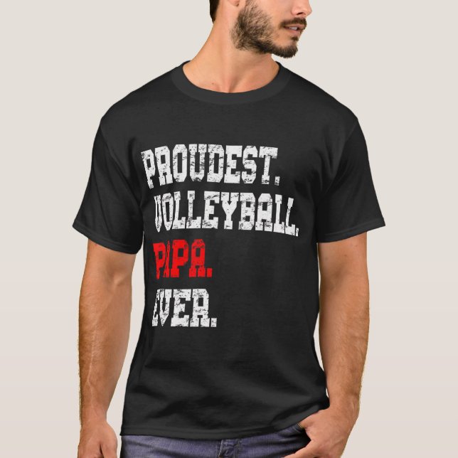 T-shirt Mon meilleur papa de volley-ball sur mesure (Devant)
