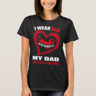 T-shirt Mon Mémoire De Mon Père Maladie Du Coeur Sensibili