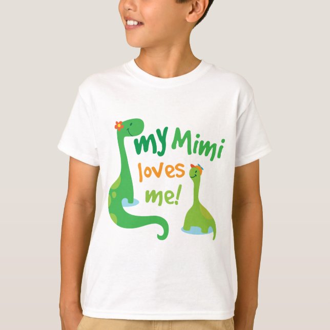 T-shirt Mon Mimi m'aime dinosaure (Devant)
