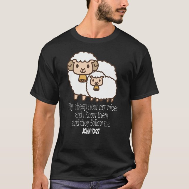 T-shirt Mon mouton entend ma voix John 1027 Christian 2739 (Devant)
