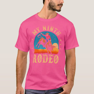 T-shirt Mon Neuvième Rodéo 9 Ans Cowboy 9E Anniversaire Bu