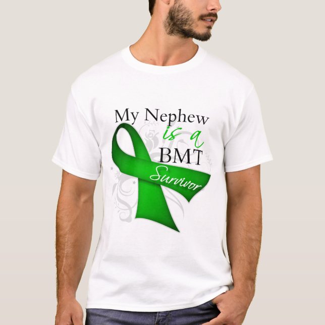 T-shirt Mon neveu est survivant de greffe de moelle (Devant)