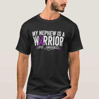 T-shirt Mon neveu est un guerrier Lupus Nièce Sensibilisat