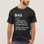 T-shirt Mon nom est Ava Funny Name Tag<br><div class="desc">Ce Mon nom est drôle Nom Tag Design d'Humour avec une citation drôle Ava sont des idées de surprise parfaites pour ami, famille, famille, bénévole, employé à porter comme tenue correspondante pour la fête, la réunion, la célébration, l'orientation, réunion, réunion, classe, sortie. Nom parfait Balise Amusant Humour Conception à porter...</div>