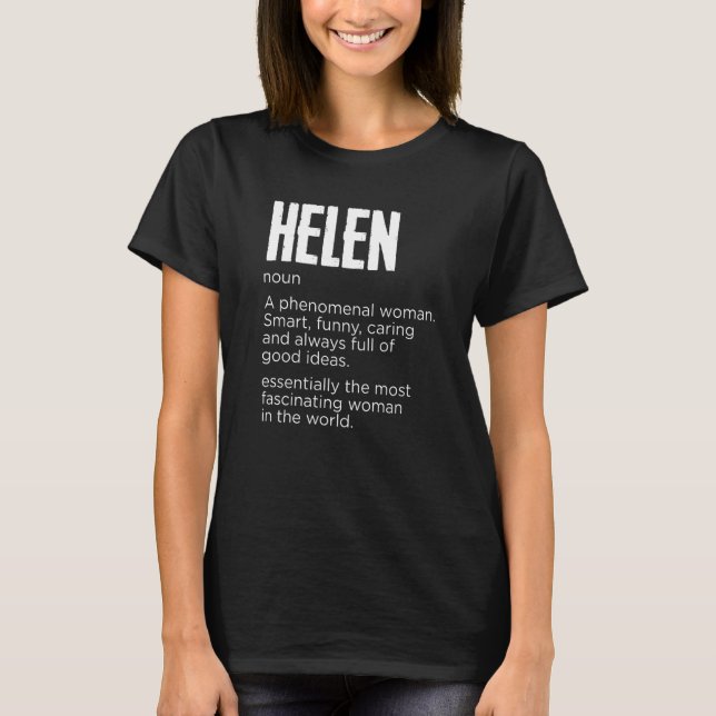 T-shirt Mon nom est Helen Funny Nom balise (Devant)