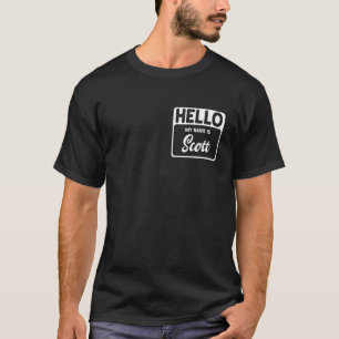 T-shirt Mon nom est Scott Name Tag