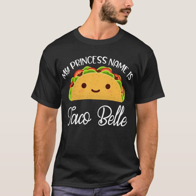 T-shirt Mon Nom Princesse Est Taco Belle Cinco De Mayo (Devant)