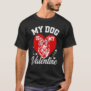 T-shirt Mon Norvégien Elkhound Est Mon Chien Valentine Val
