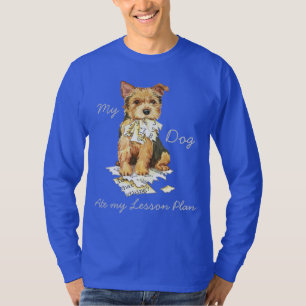 T-shirt Mon Norwich Terrier a mangé mon plan de leçon